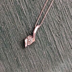 Sold 💥 14K White Gold Diamond Necklace 14K Women's Diamond Necklace Round